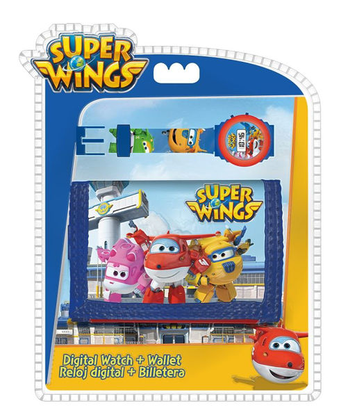 Bild von SUPER WINGS Set ( Digital Armbanduhr + Geldbeutel )