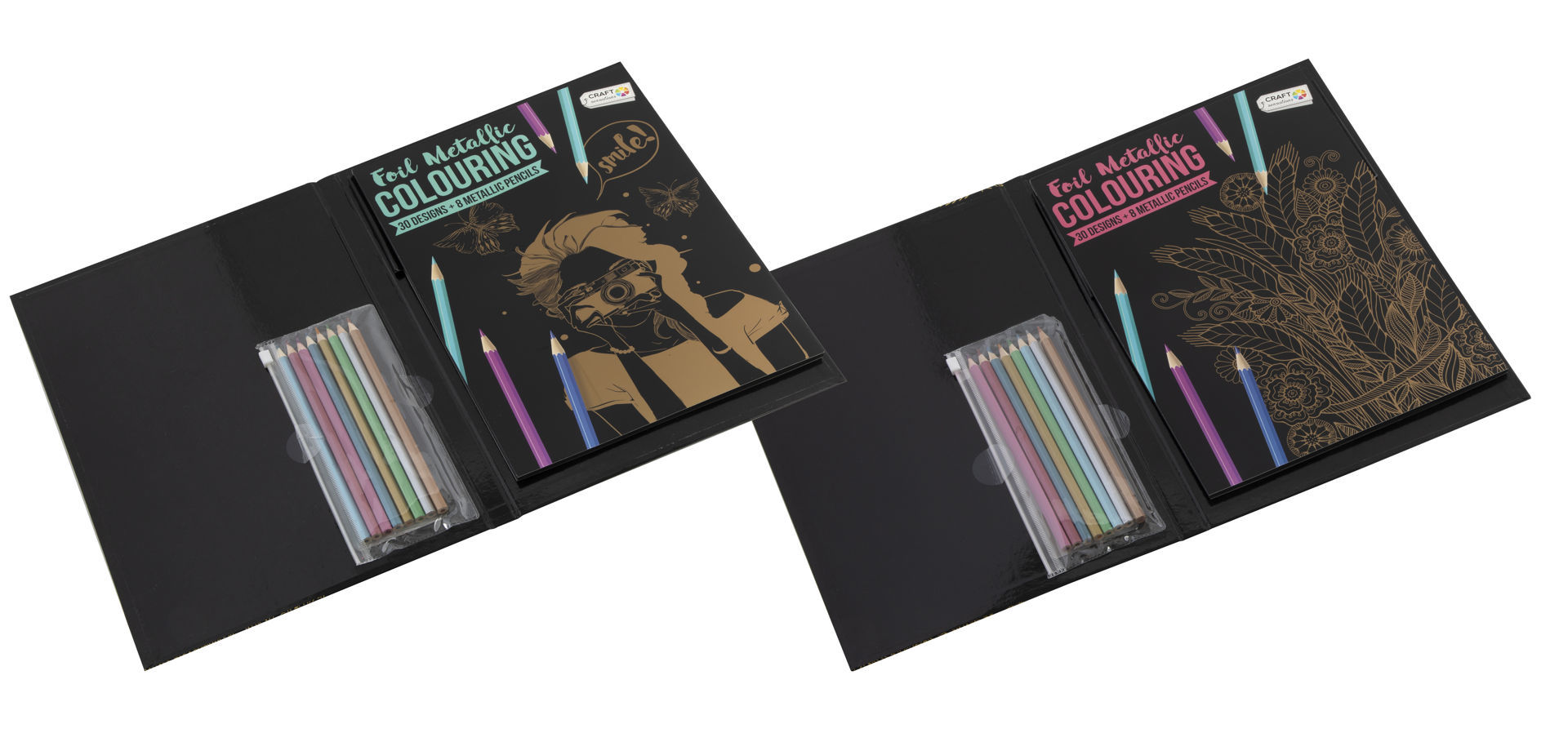 TritonX Malbuch mit MetallicStiften