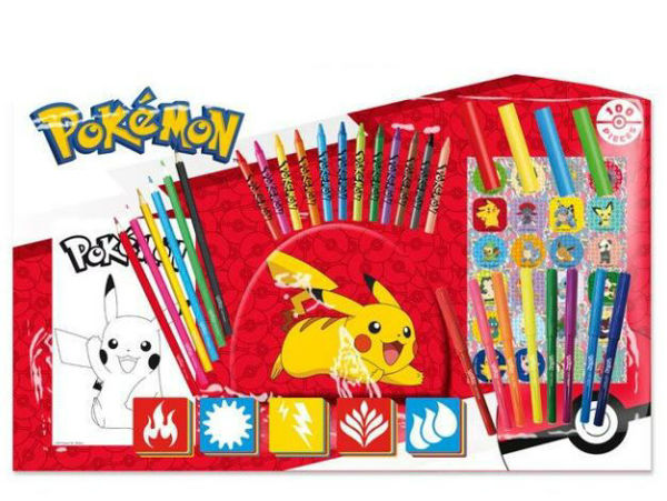 Bild von Pokemon MEGASET - Superstarker Mal-, Knet- & Stickerspaß