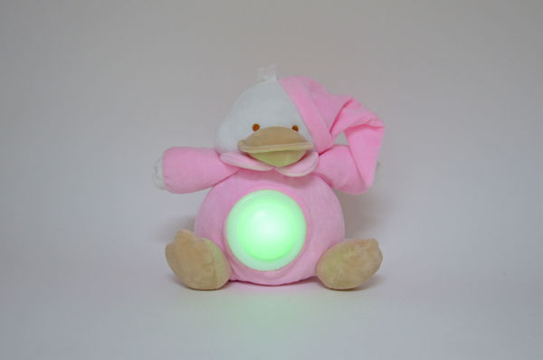 Bild von Baby-Plüschtier mit Nachtlicht , ENTE ROSA