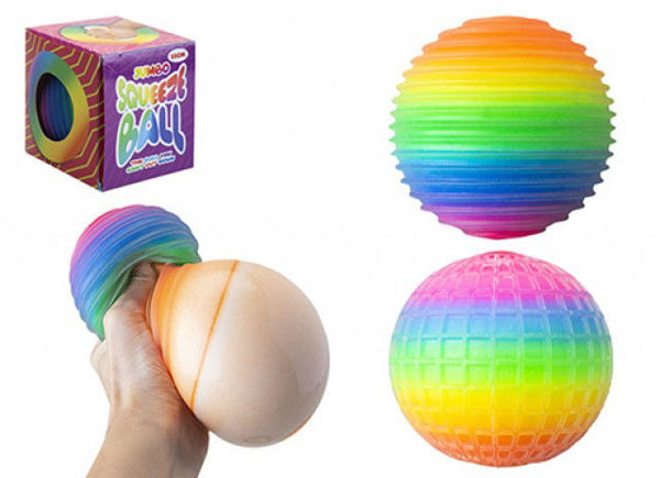 Bild von JUMBO TEXTURED RAINBOW SQUISHY BALL