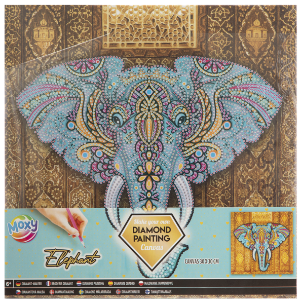 Bild von Diamond Painting on Canvas Elephant