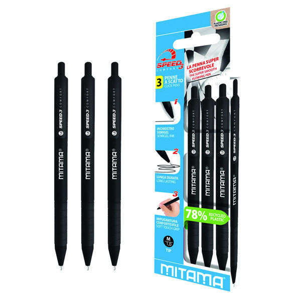 Bild von 3-er Pack GEL-Tintenschreiber schwarz