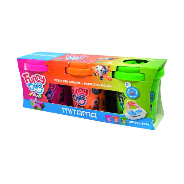 Bild von FUNNY DOO - SUPERWEICHE MODELLIERMASSE / 3ER-SET IM GLAS 120 gr