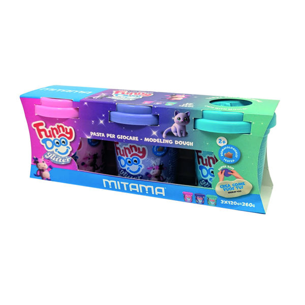 Bild von FUNNY DOO - SUPERWEICHE MODELLIERMASSE / 3ER-SET IM GLAS 120 gr
