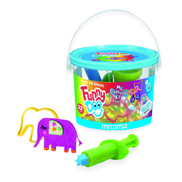 Bild von FUNNY DOO - SUPERWEICHE MODELLIERMASSE / EIMER "Mein Kreativitätsset" 22-teilig