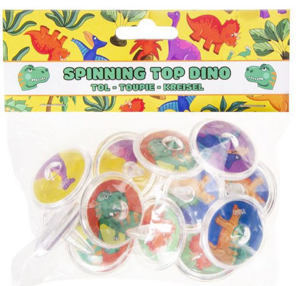 Bild von 12er Pack Kreisel DINOSAURIER