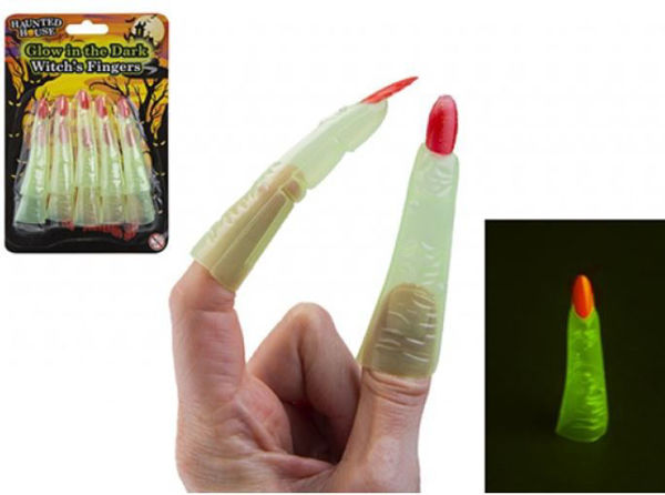 Bild von Halloween leuchtende Hexenfinger 10er-Pack