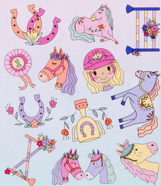 Bild von Stickerbogen HORSES