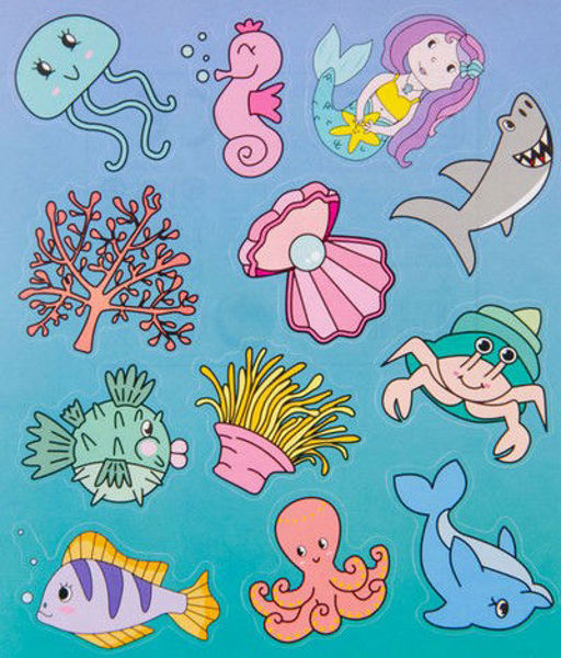 Bild von Stickerbogen Meerestiere