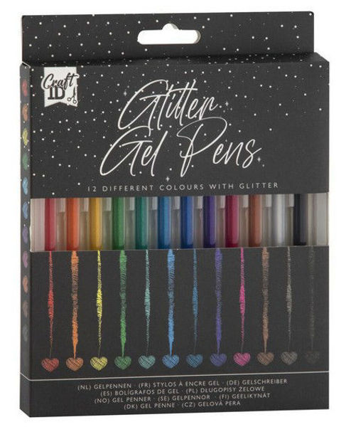 Bild von Gel pens glitter, 12 Stück