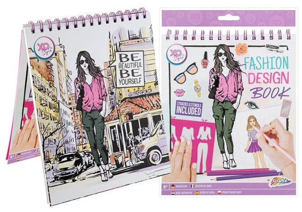 Bild von Modedesignbuch, 36 Seiten mit Schablone und Sticker