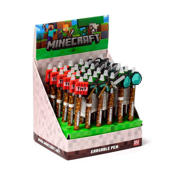 Bild von Minecraft Radierbarer Kugelschreiber mit Silikon-Topper