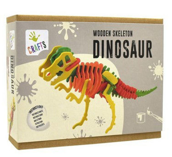 Bild von Bastelset Holzskelet Dinosaurier