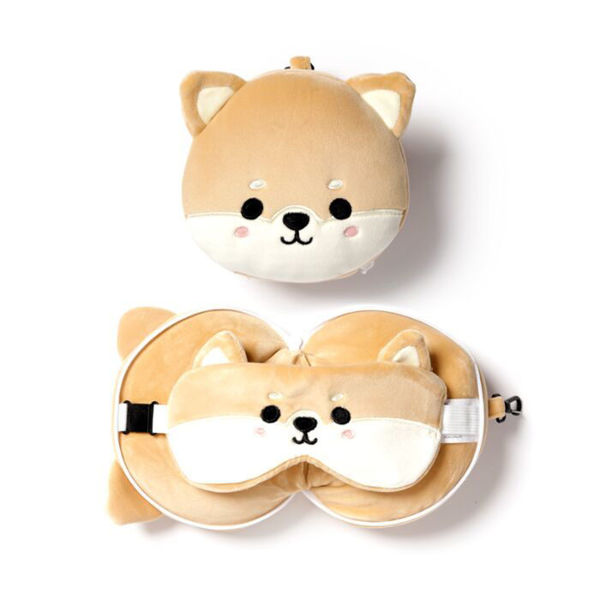 Bild von Shiba Inu Hund Reisekissen & Schlafmaske