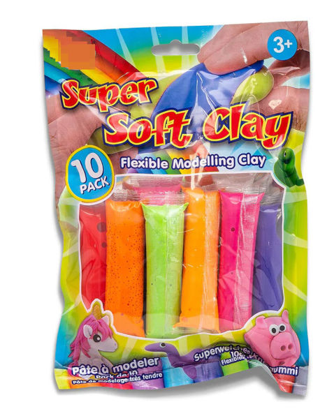Bild von 10er Pack Super Soft Clay, super-weiche modellier Knete