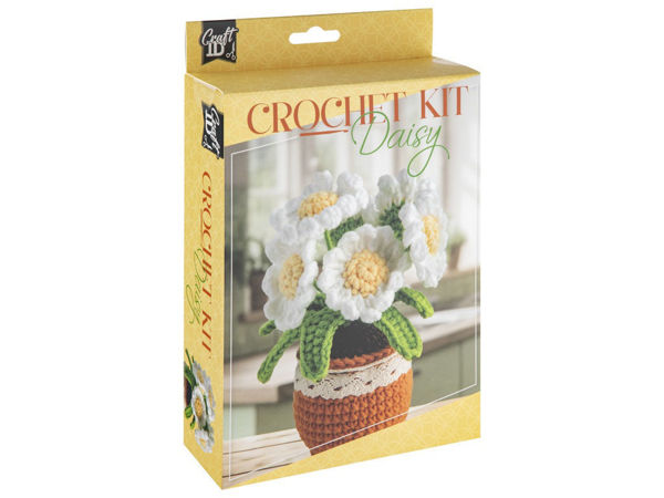 Bild von Crochet Kit FLOWER POT Daisy - Häkelset Blumen
