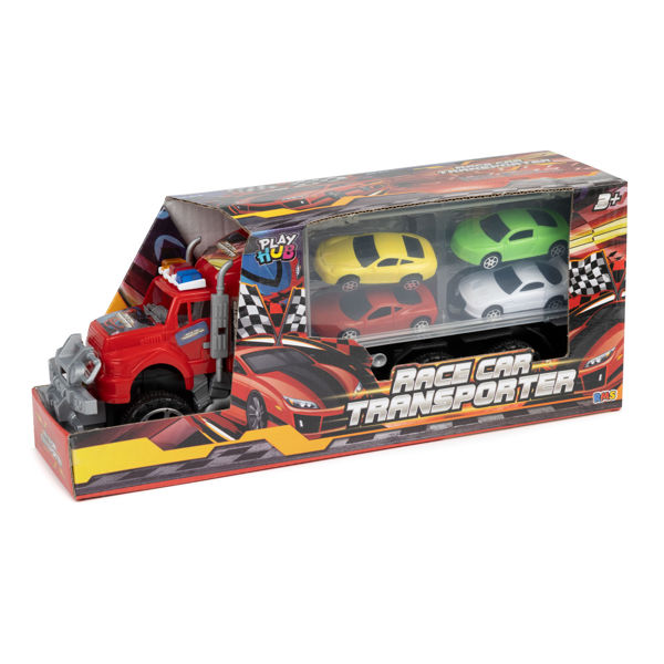 Bild von 5er Set Fahrzeuge - RACE CAR TRANSPORTER