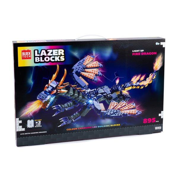 Bild von LED DRACHE Bausteine 875tlg. - Light Up Dragon 875 Teile