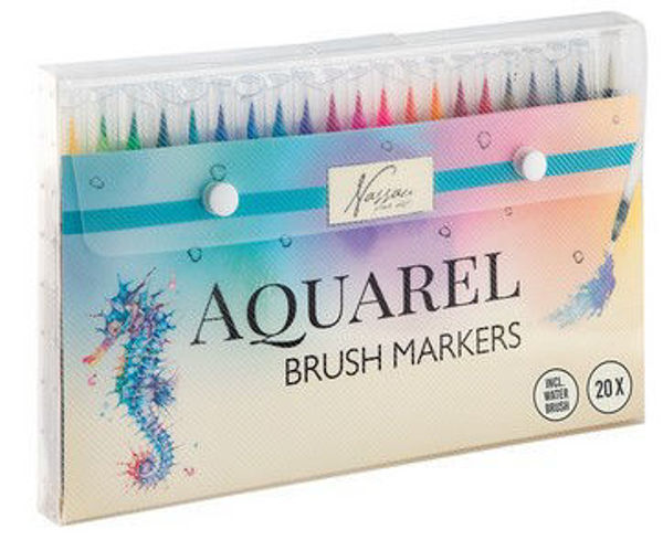 Bild von Aquarellstifte,  Brush Marker (Pinselstifte) , 20tlg.