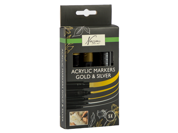 Bild von 5er SET ACRYLIC PAINT MARKERS GOLD & SILVER