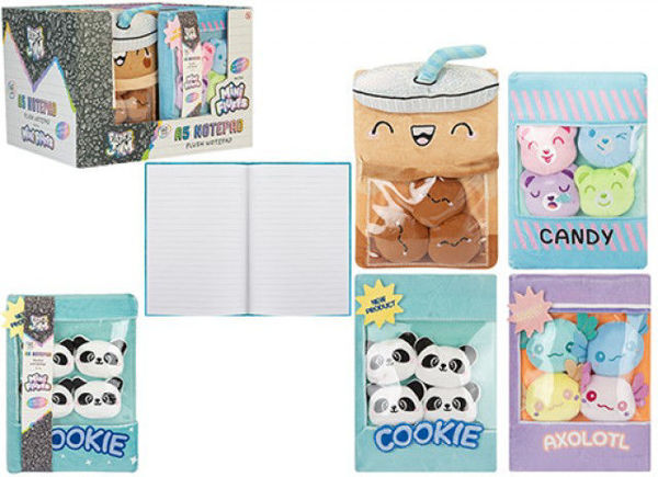 Bild von FLUFFY CUTE MIX Plüsch Notizbuch A5