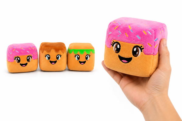 Bild von XL Maltose Cute Cube 8cm / 600g mit Stoffhülle -  Sugaring / Slow Rise