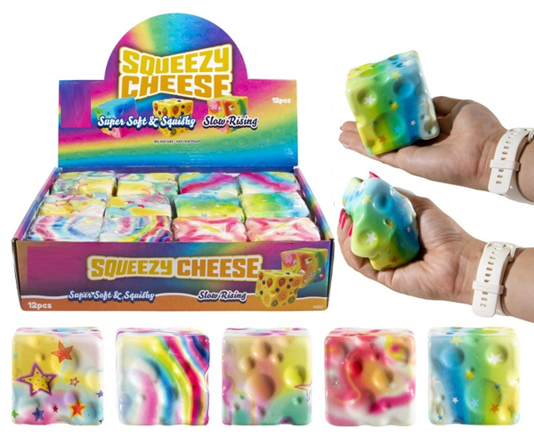 Bild von Rainbow Squishy Käse 7cm - Slow Rise